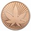 1 oz Copper Round - Cannabis 420 Leaf