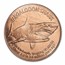 1 oz Copper Round - Megalodon Shark