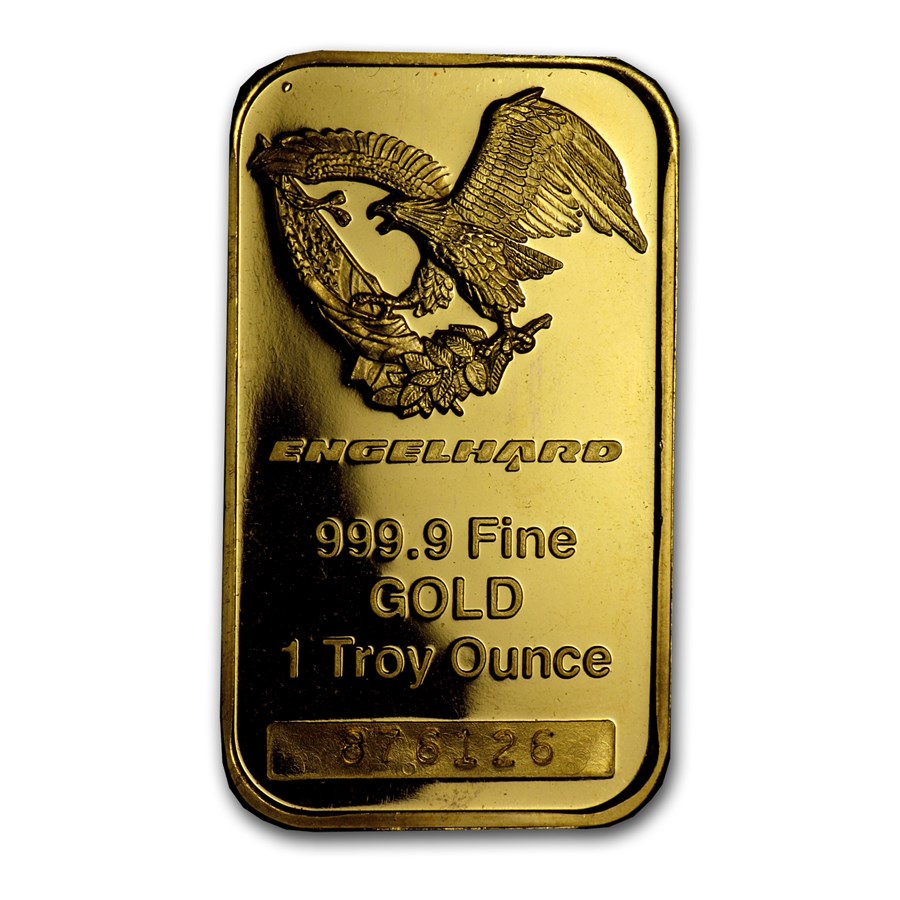 Buy 1 oz Gold Bar - Engelhard (1986, w/o assay card) | APMEX