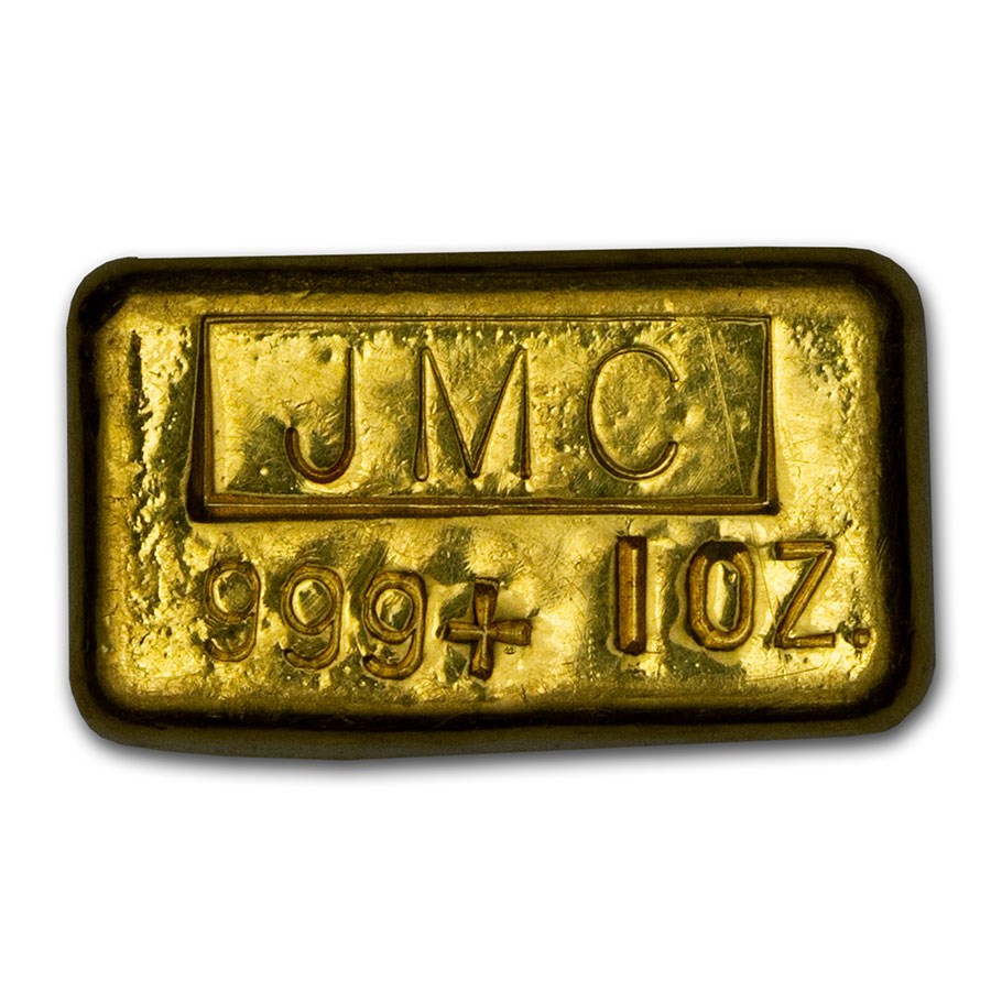 1 oz Gold Bar - Johnson Matthey (JMC, Poured)