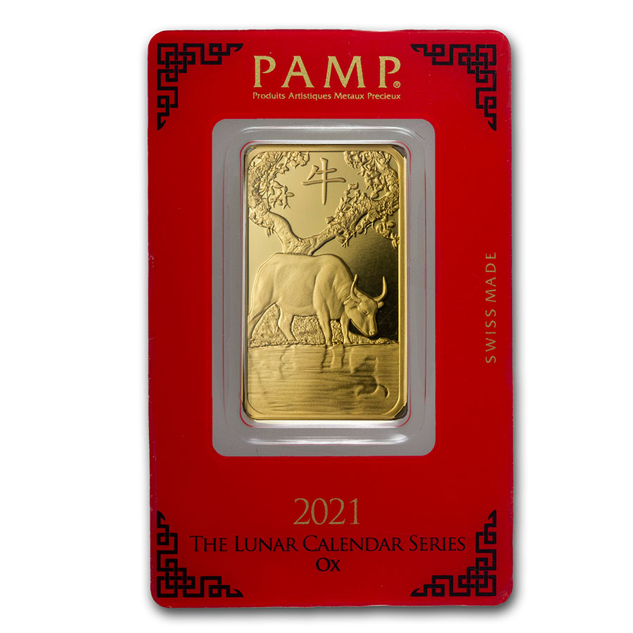 Buy 1 oz Gold Bar - PAMP Suisse Year of the Ox (In Assay) | APMEX