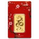 1 oz Gold Bar - Perth Mint Lunar Dragon