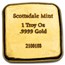 1 oz Gold Bar - Scottsdale Mint Hand Stamped Lion