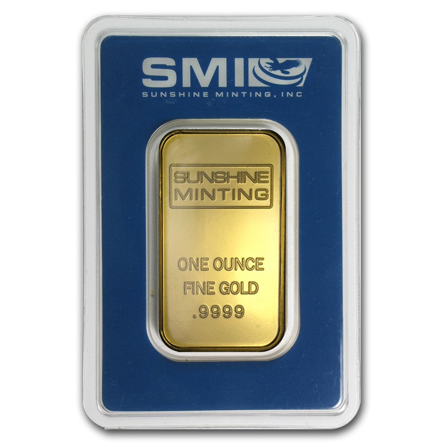 1 oz Gold Bar - Sunshine Minting (Old Design, In TEP)