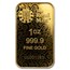 1 oz Gold Bar - The Royal Mint Una and the Lion Great Engravers