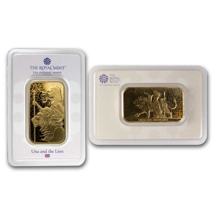 Buy 1 oz Gold Bar - The Royal Mint Una and the Lion | APMEX