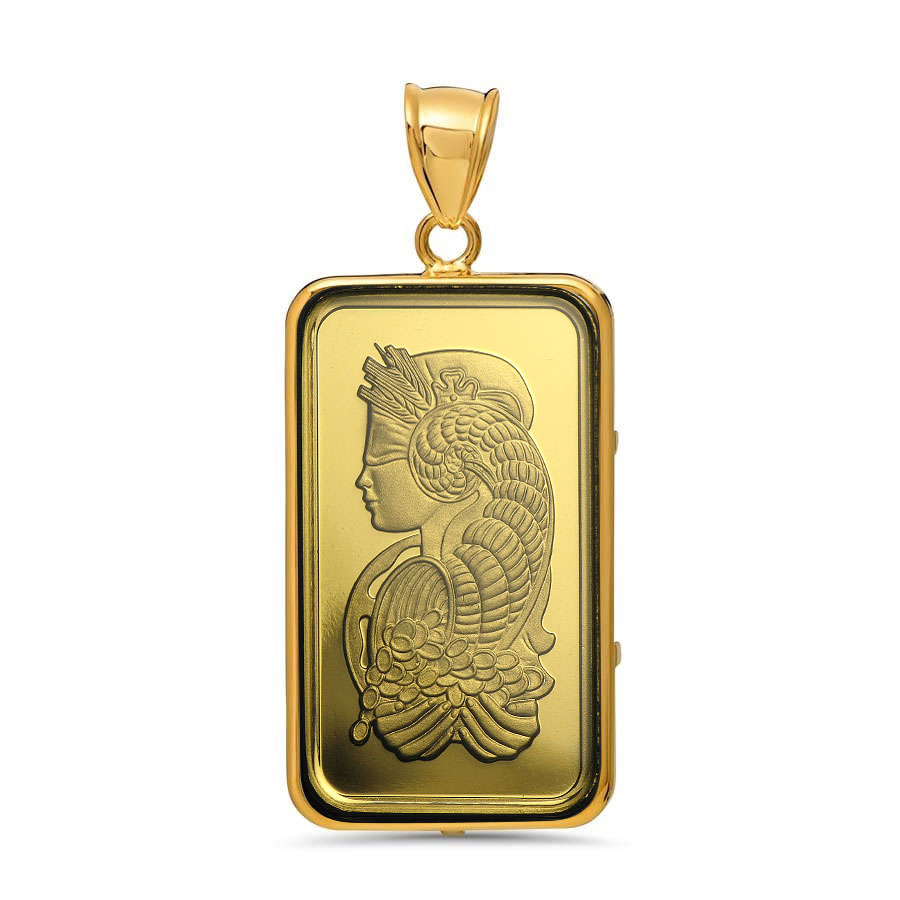 gold ounce pendant