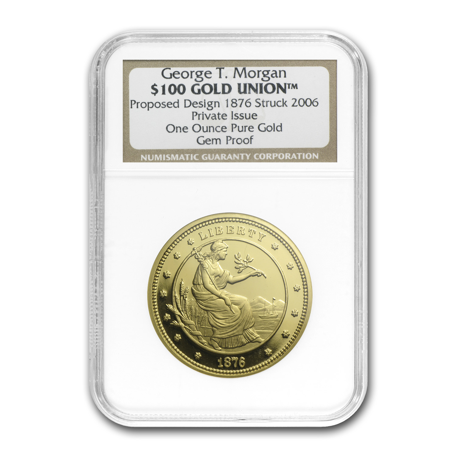 Buy 1 oz Gold $100 Gold Union George T Morgan Gem Pf | APMEX