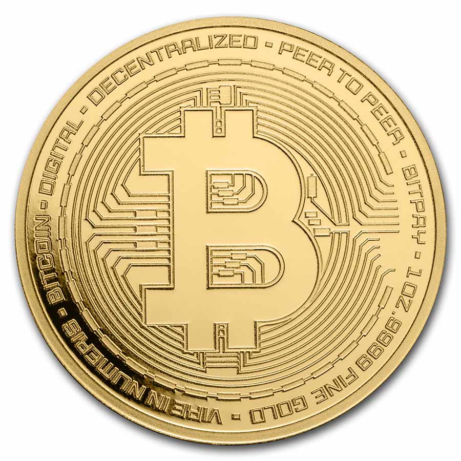 Buy 1 oz Gold Bitcoin Round APMEX