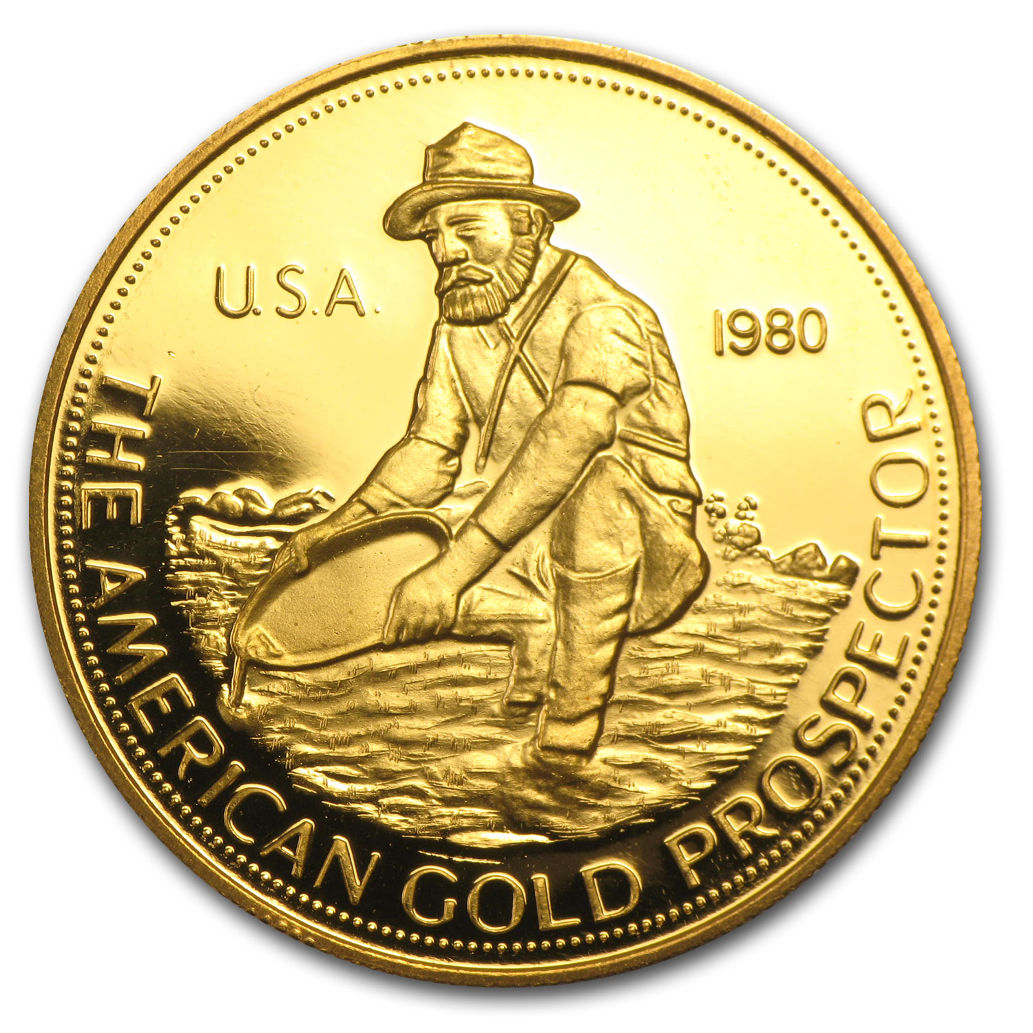 Buy 1 oz Gold Round - Engelhard (1980, Prospector) | APMEX