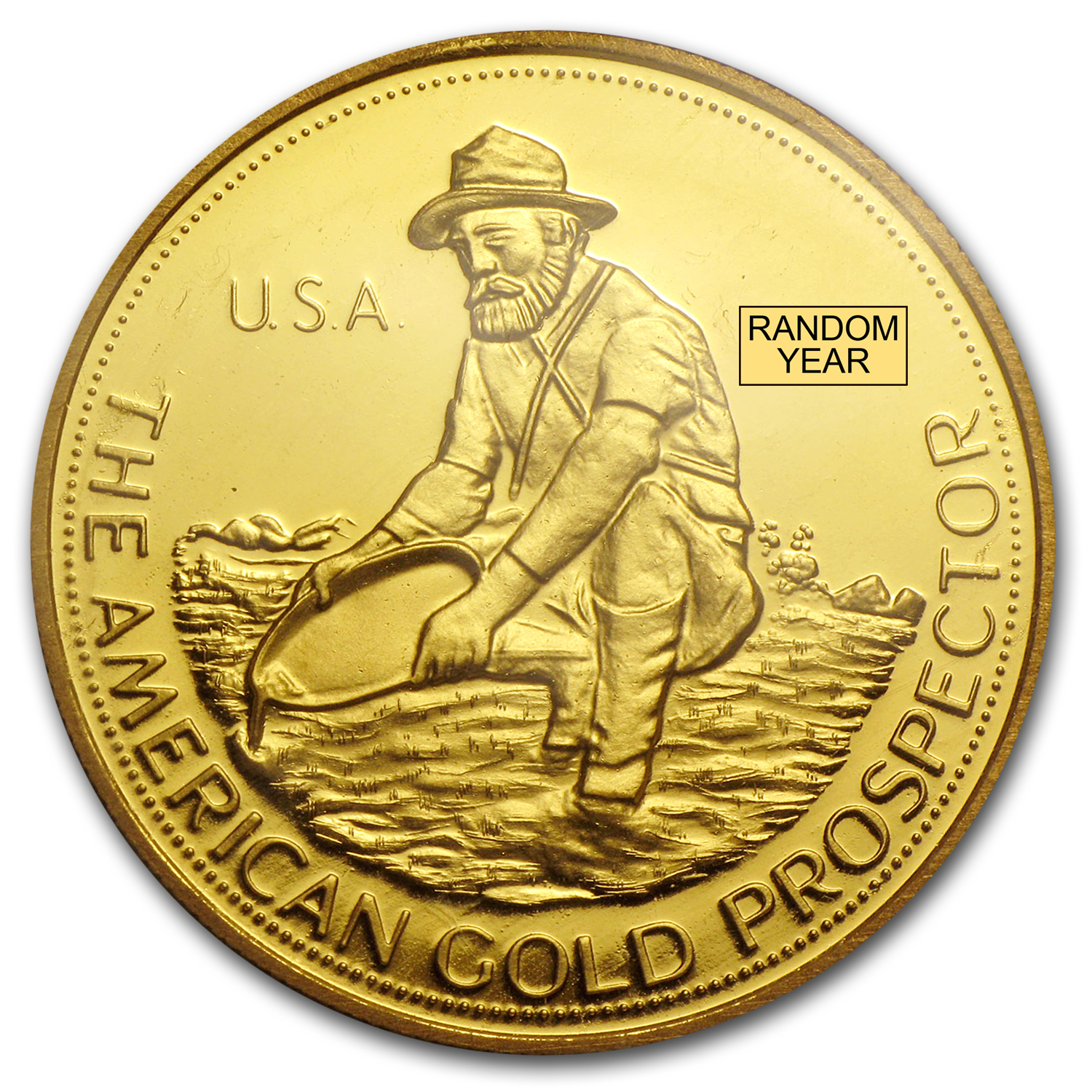 Buy 1 oz Gold Round - Engelhard (Prospector, .999+ fine) | APMEX