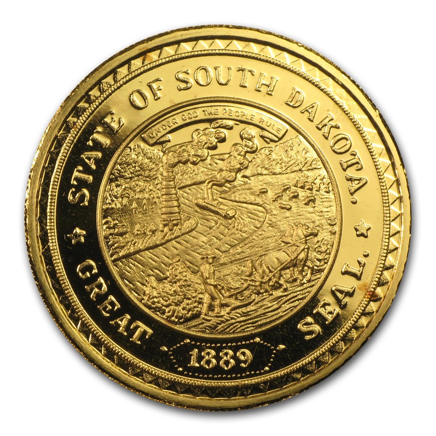 Buy 1 oz Gold Round - Great Seal of South Dakota | APMEX