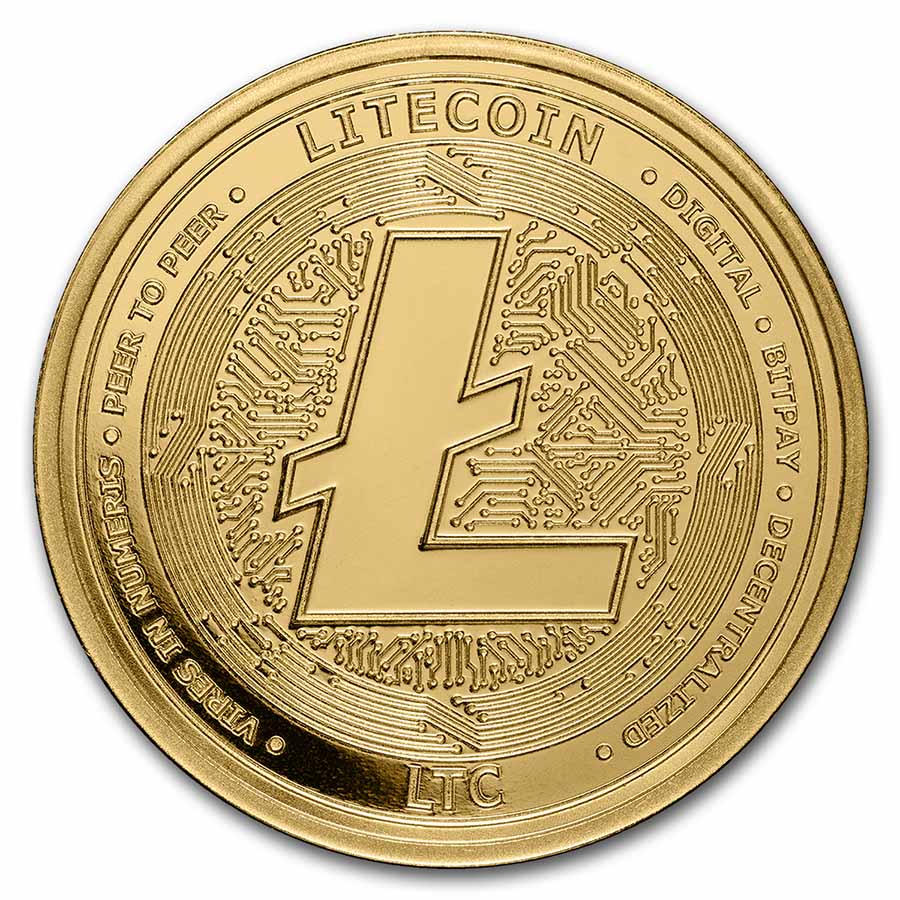 Buy 1 oz Gold Round Litecoin APMEX