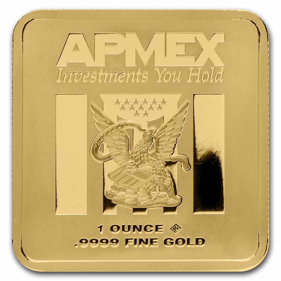 Buy 1 Oz Gold Square Bar | Geiger Design With Assay | APMEX