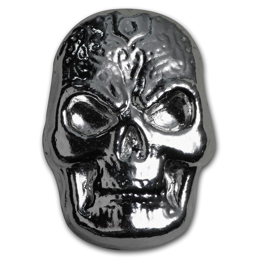 1 oz Hand Poured Silver - Celtic Skull