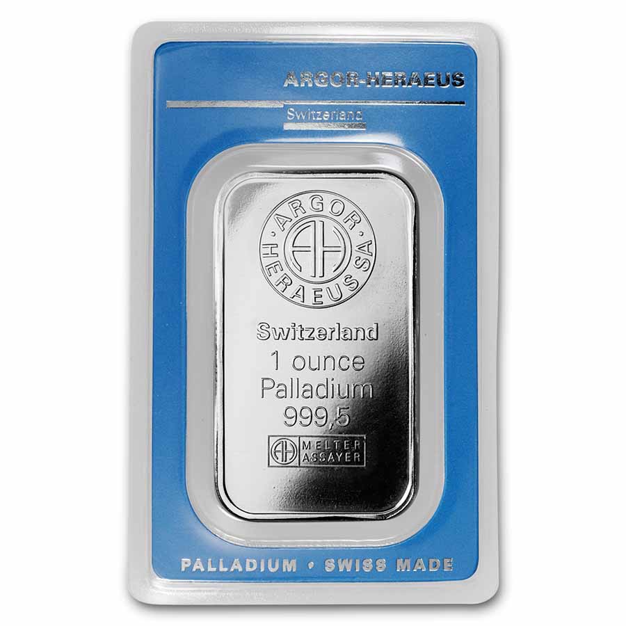 Buy 1 Oz Palladium Bar - Argor-Heraeus | APMEX