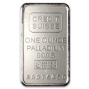 1 oz Palladium Bar - Credit Suisse (No Assay Card)