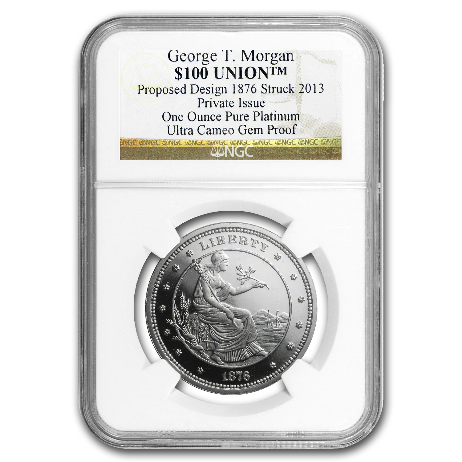 Buy 1 oz Platinum $100 Union George T. Morgan NGC UCAM