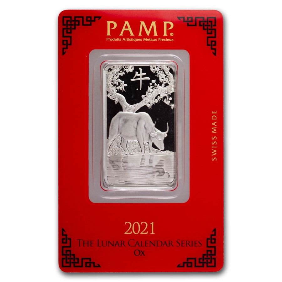 1 oz Platinum Bar - PAMP Suisse (Year of the Ox)