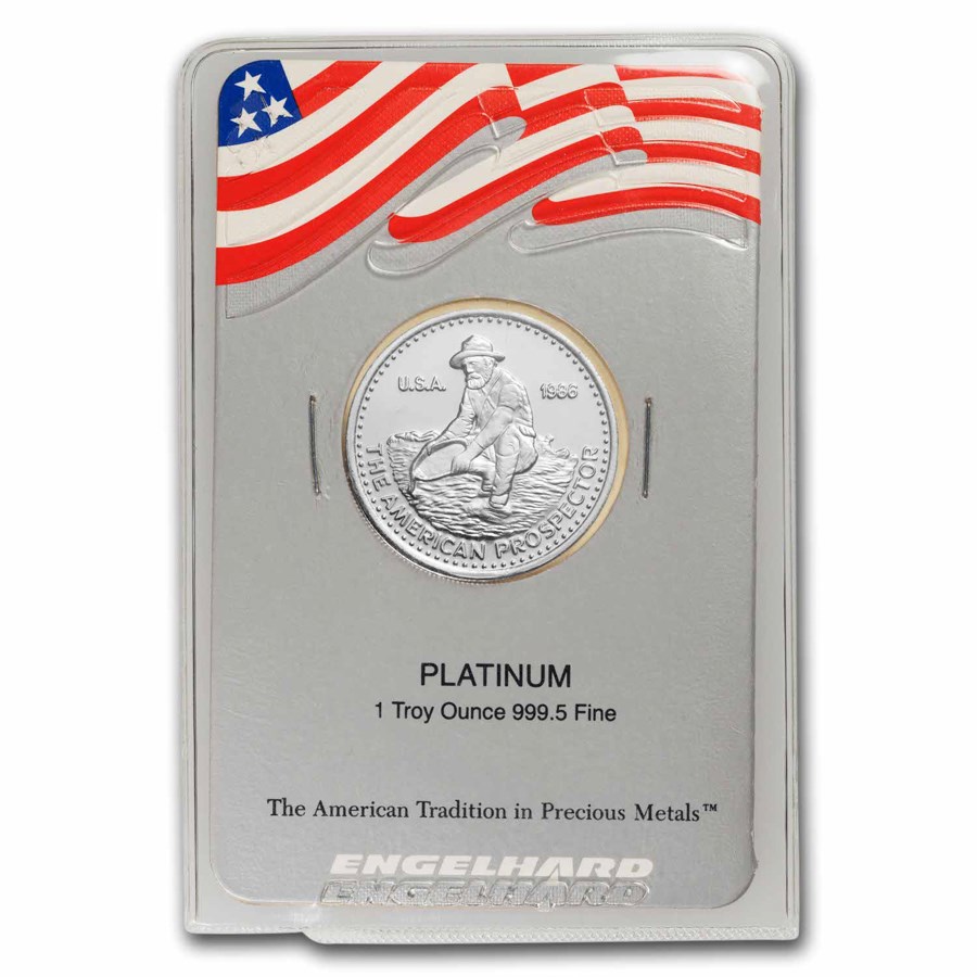 1 oz Platinum Round - Engelhard Prospector (USA Flag Assay)