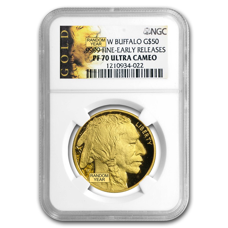 1 oz Proof Gold Buffalo PF-70 NGC (Random Year)