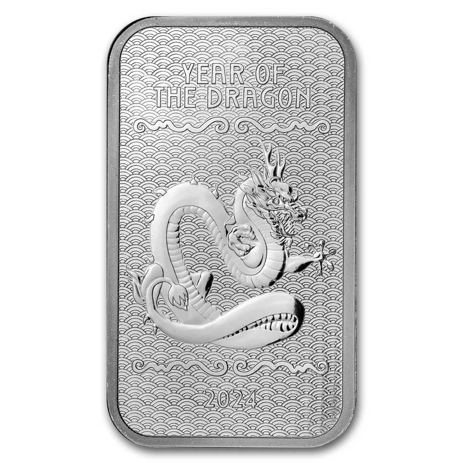 1 oz Silver Bar - 2024 APMEX Year of the Dragon (Series 2)