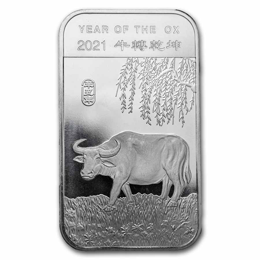 Buy 1 oz Silver Bar - APMEX (2021 Year of the Ox) | APMEX