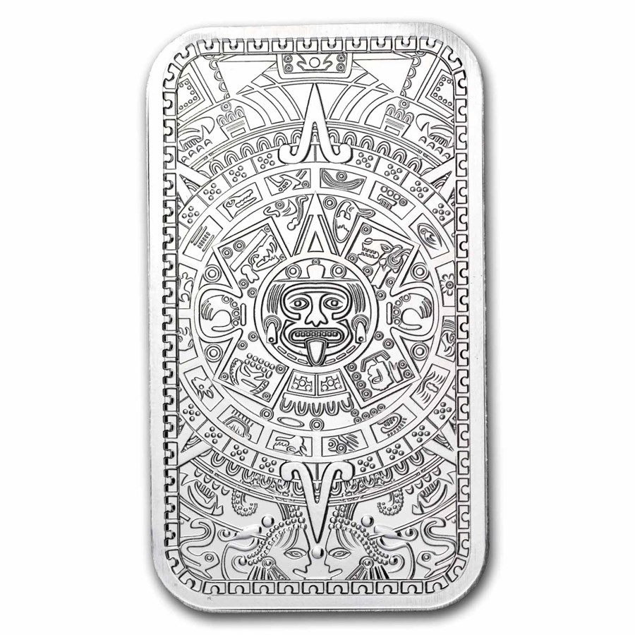 1 oz Silver Bar - Aztec