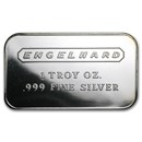 1 oz Silver Bar - Engelhard (Wide, No Serial #, Frosted Reverse)