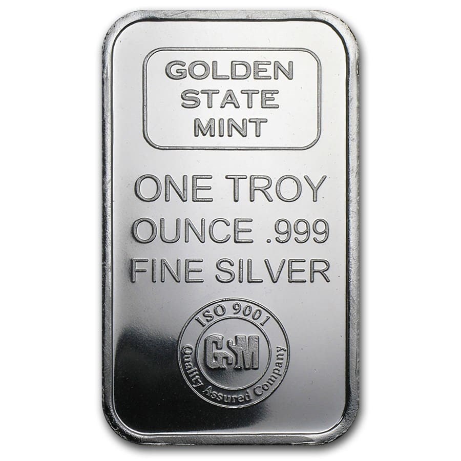 Buy 1 oz Silver Bar Golden State Mint (ISO) APMEX