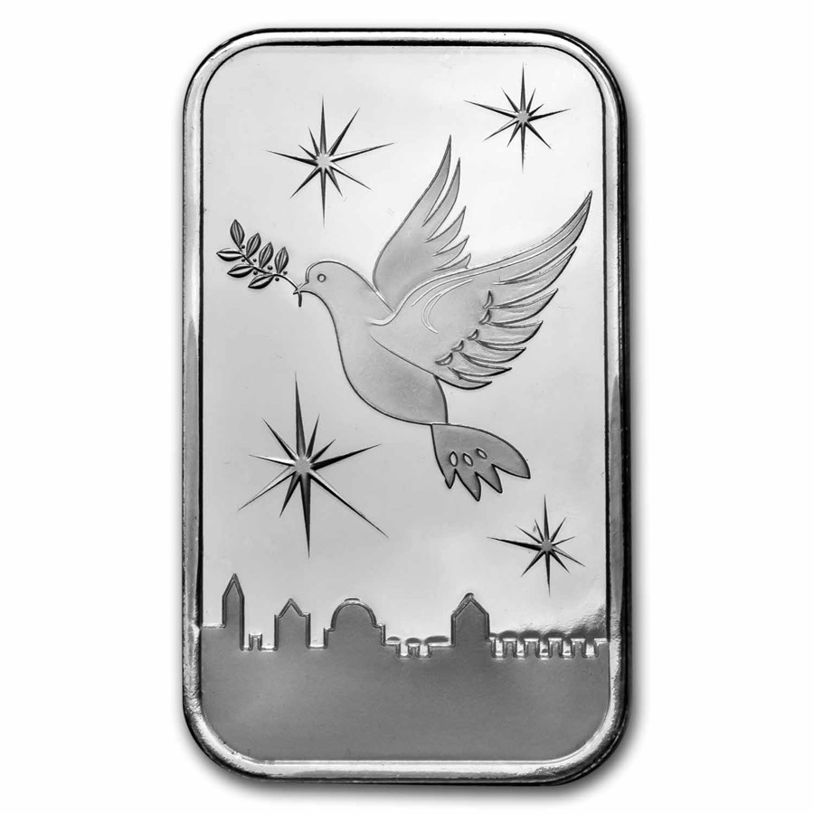 1 oz Silver Bar - Holy Land Mint (Dove of Peace)