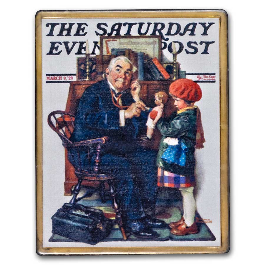 1 oz Silver Bar - Norman Rockwell Saturday Evening Post