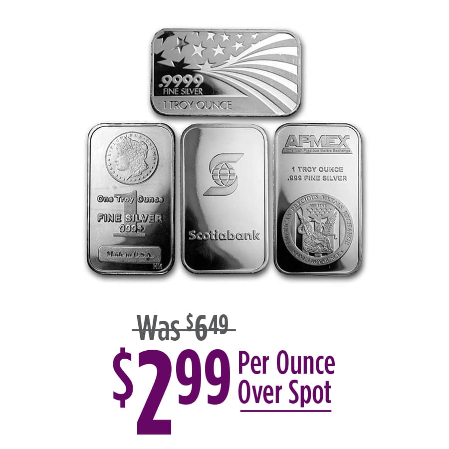 Buy 1 Oz Silver Bar - Secondary Market | APMEX