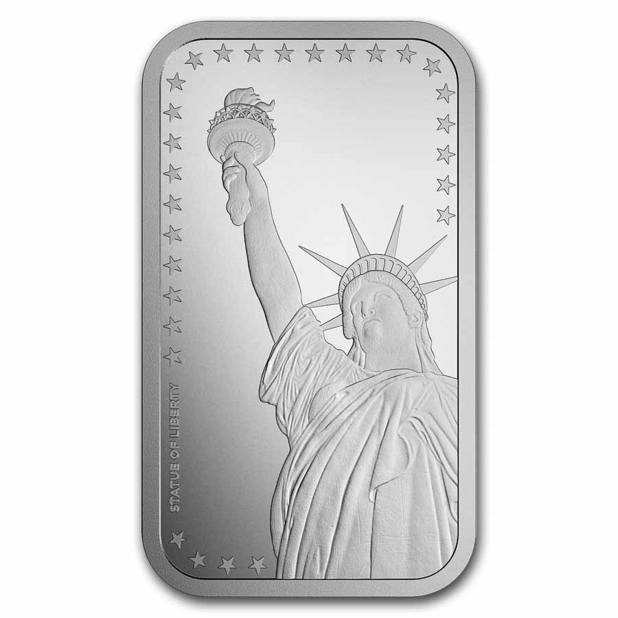 1 oz Silver Bar - Statue of Liberty