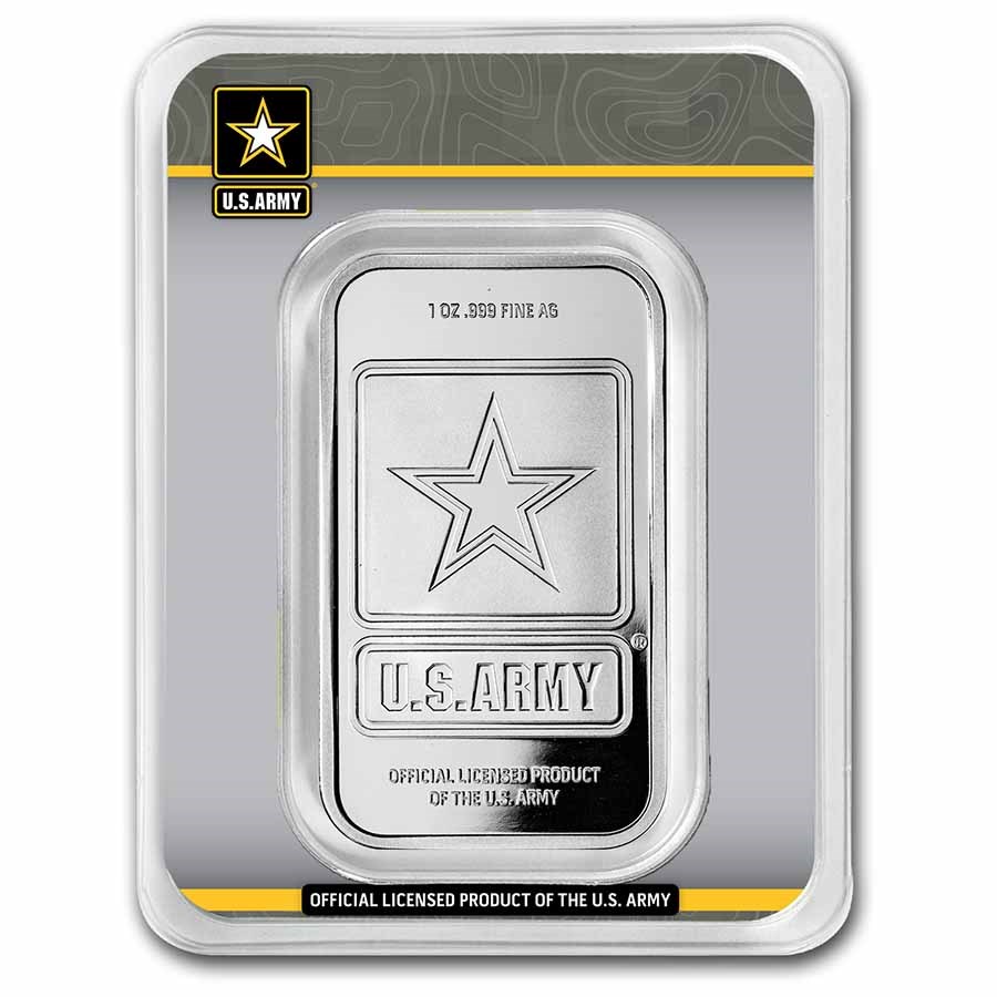 1 oz Silver Bar - U.S. Army Logo (In TEP)