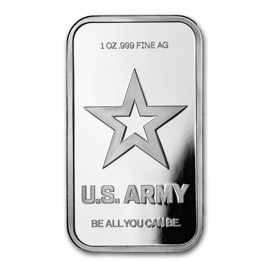 1 oz Silver Bar - U.S. Army Logo (New)