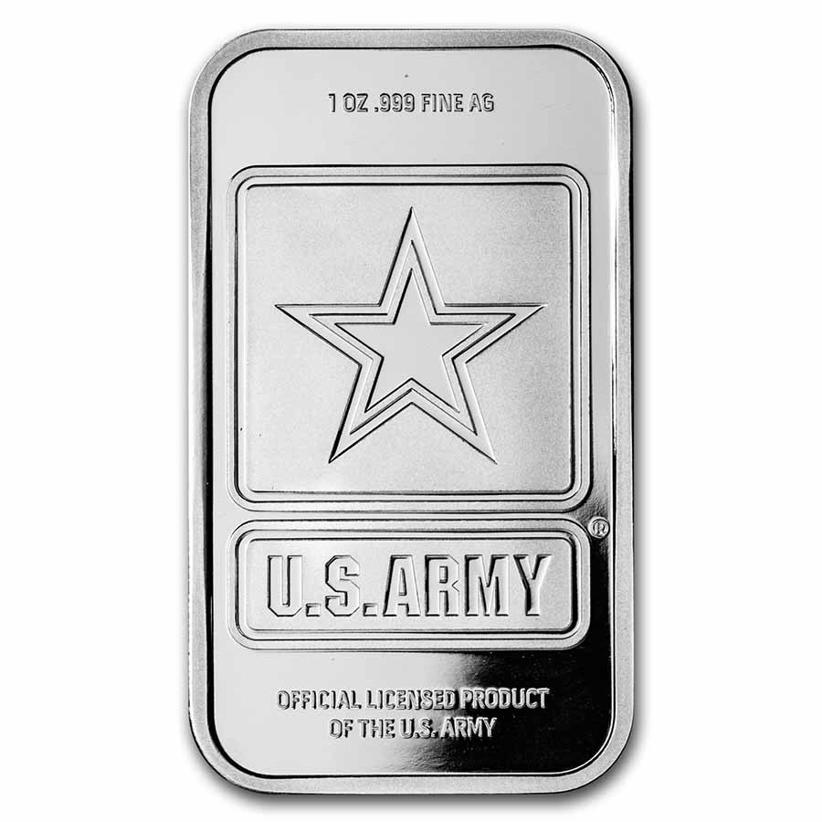 1 oz Silver Bar - U.S. Army Logo