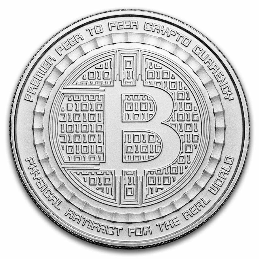 1 oz Silver BU Round - Bitcoin Value Conversion | QR Code