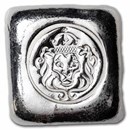 1 oz Silver Cast-Poured Square Bar - Scottsdale Lion