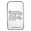 1 oz Silver Colorized Bar - Scandinavian Design Christmas Tree