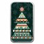 1 oz Silver Colorized Bar - Scandinavian Design Christmas Tree