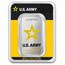 1 oz Silver Colorized Bar - U.S. Army Logo (New) (In TEP)