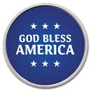 1 oz Silver Colorized Round - APMEX (God Bless America, Blue)