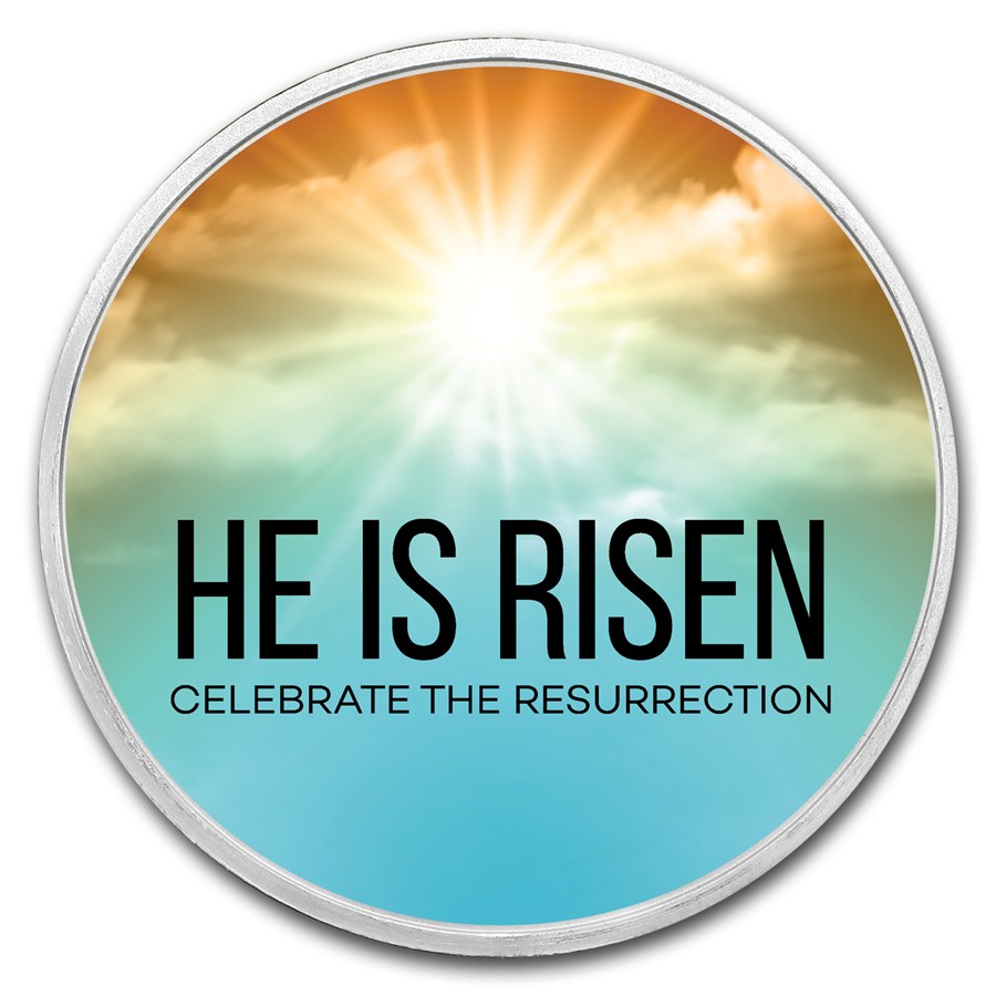 1 oz Silver Colorized Round - APMEX (He Is Risen, Resurrection)