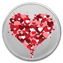 1 oz Silver Colorized Round - APMEX (Hearts Rising)