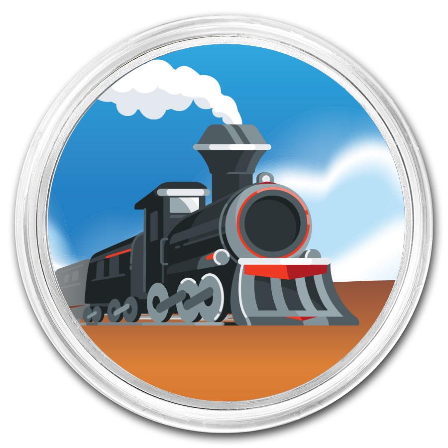 1 oz Silver Colorized Round - APMEX (Locomotive)