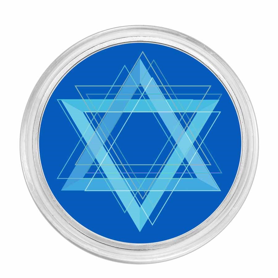 1 oz Silver Colorized Round - APMEX (Star of David)