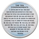 1 oz Silver Colorized Round - APMEX (Ten Commandments Sky Blue)