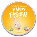 1 oz Silver Colorized Round - APMEX (Wishing You A Happy Easter)