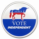 1 oz Silver Colorized Round - Vote Independent